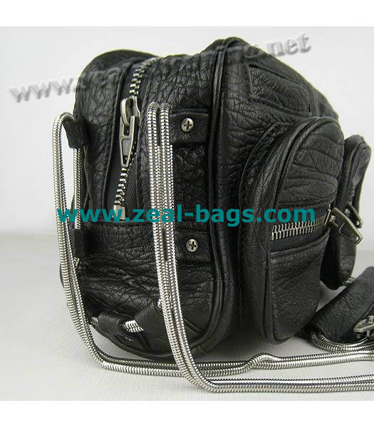 AAA Replica Alexander Wang Brenda Zip Chain Should Bag Black Lambskin